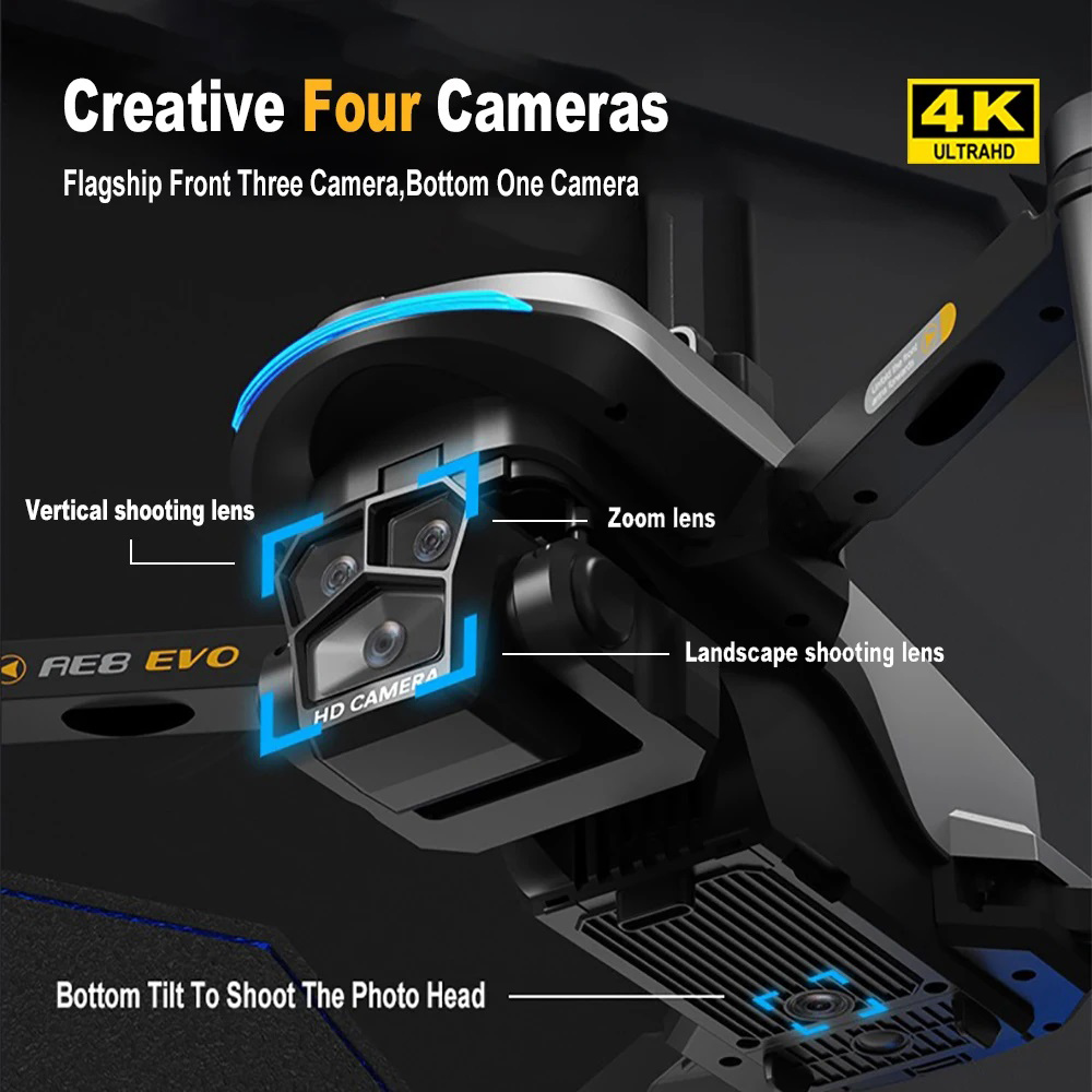 Drone AE8 EVO 4K Professionale - Drone Kit With Camera recensione e prezzo
